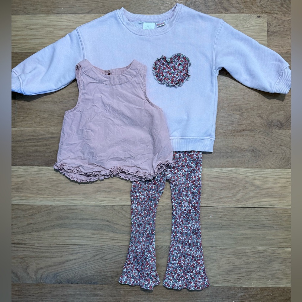 Zara Light Pink Girls Bundle Soft Lilac Tone Size 2T